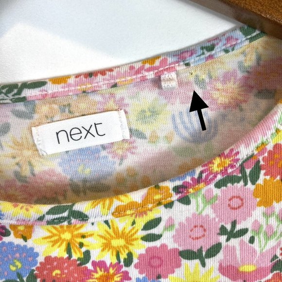 NEXT Floral Jersey Short Sleeve Dress - Picture 3 of 5